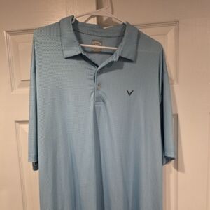 Callaway XXL blue checker polo